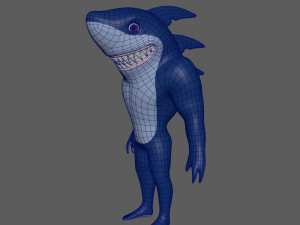 shark cartoon 3D-Modell