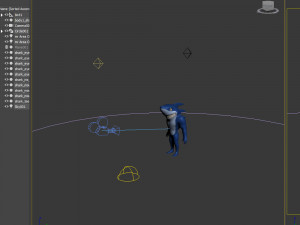 shark cartoon 3D-Modell