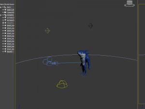 мультфильм акула 3D Модель