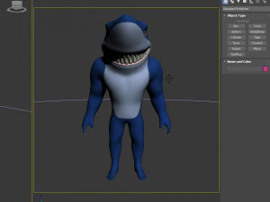 мультфильм акула 3D Модель