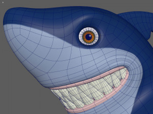 shark cartoon 3D-Modell