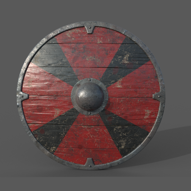 medieval shield 3D 模型 .c4d .max .obj .3ds .fbx .stl .blend 