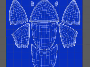 honkbalpet cartoon 3D Model