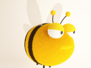 bee cartoon 02 3D Model