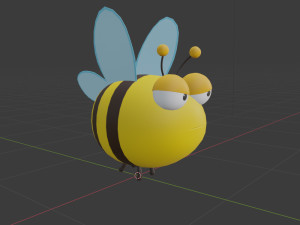 bee cartoon 02 3D Model