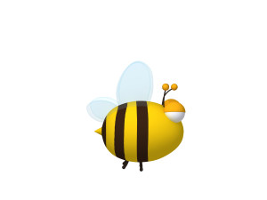 bee cartoon 02 3D Model