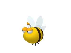 bee cartoon 02 3D Model