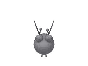 bee cartoon 02 3D Model