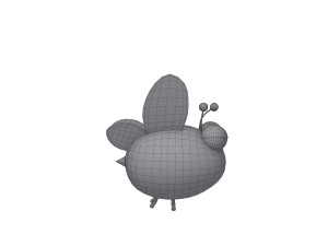 bee cartoon 02 3D Model