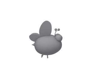 arı karikat&uuml;r 02 3D Model