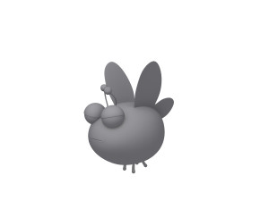 bee cartoon 02 3D Model