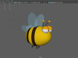 bee cartoon 02 3D Model