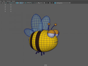 bee cartoon 02 3D Model