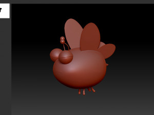 bee cartoon 02 3D Model
