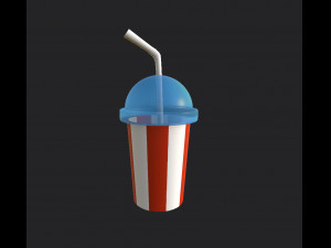 plastic cup cartoon 3D Model