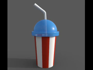 plastic cup cartoon 3D Model