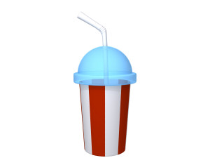 plastic cup cartoon 3D Model