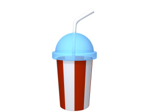 plastic cup cartoon 3D Model
