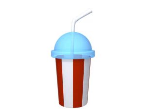 plastic cup cartoon 3D Model
