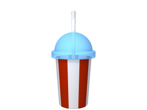 plastic cup cartoon 3D Model