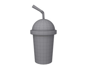 plastic cup cartoon 3D Model