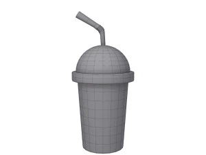 plastic cup cartoon 3D Model