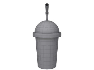 plastic cup cartoon 3D Model