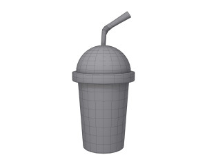 plastic cup cartoon 3D Model
