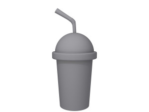 plastic cup cartoon 3D Model
