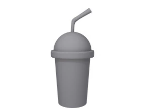 plastic cup cartoon 3D Model