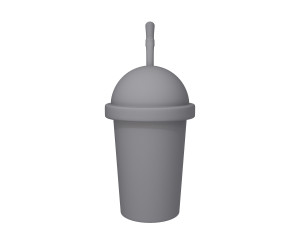 plastic cup cartoon 3D Model