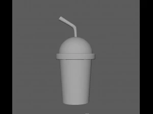 plastic cup cartoon 3D Model