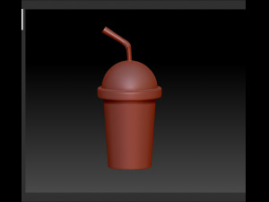 plastic cup cartoon 3D Model