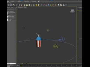 plastic cup cartoon 3D Model