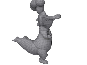Crocodile chef cartoon 3D Model