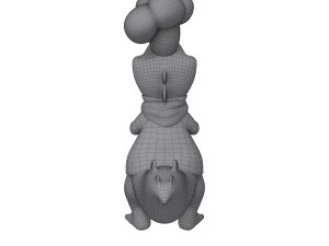 Crocodile chef cartoon 3D Model