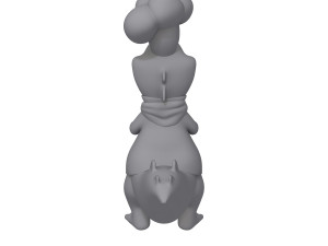 Crocodile chef cartoon 3D Model