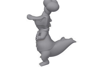 Crocodile chef cartoon 3D Model