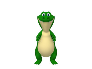 Crocodile cartoon 03 3D Модель
