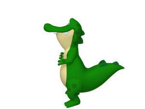 Crocodile cartoon 03 3D Модель