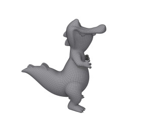 Crocodile cartoon 03 3D Модель