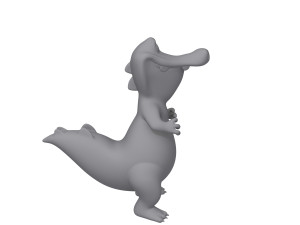 Crocodile cartoon 03 3D Модель