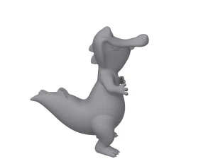 Crocodile cartoon 03 3D Model