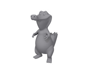 Crocodile cartoon 03 3D Модель