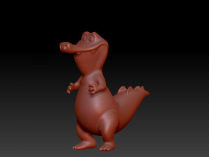 Crocodile cartoon 03 3D Модель
