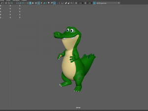 Crocodile cartoon 03 3D Модель