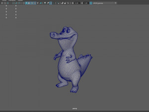 Crocodile cartoon 03 3D Модель