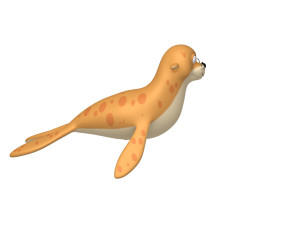 Seal cartoon Modello 3D