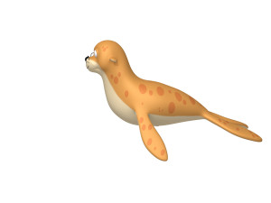 Seal cartoon Modello 3D
