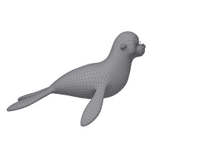 Seal cartoon Modello 3D
